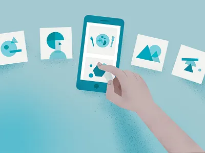 Swipe adobe content hand illustration illustrator phone photoshop posts social swipe