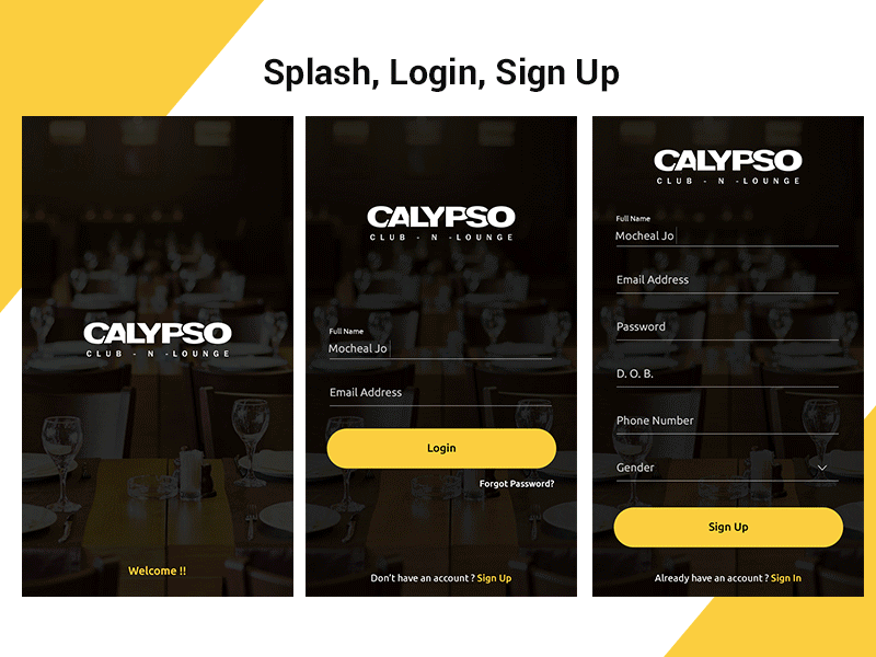 Calypso Club club food ordering parcel restaurant