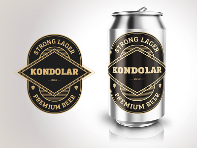 Kondolar Beer Can beer can design dribbble font kondolar