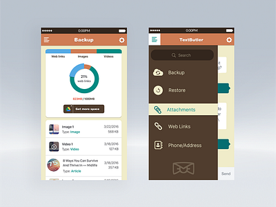 TextButler android app design form interaction iphone material media mobile social