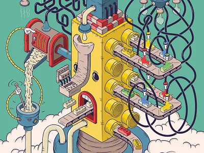 Rasti / 100 IND ARG argentina art factory illustration industria industry lego rasti science technology toy