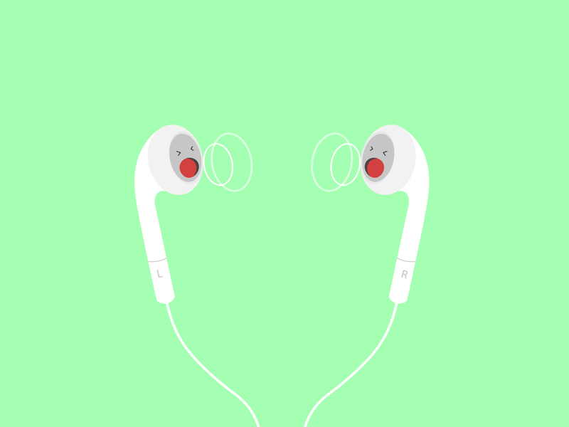 Ear Phone dribbble ear. mobile head hello invite music phone sound