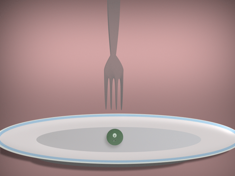 Catch me if u can 2d aftereffects animation fork pea shadow