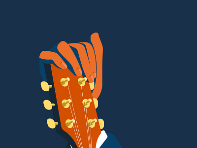 Blues III blues color guitar illustration minimal music vector