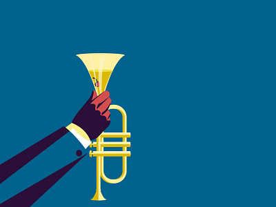 Jazz V — color illustration jazz martini minimal music vector