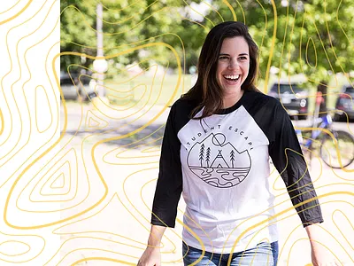 Student Escape 2018 // Baseball Tee apparel baseball camp logo shirt student escape summer tee topography