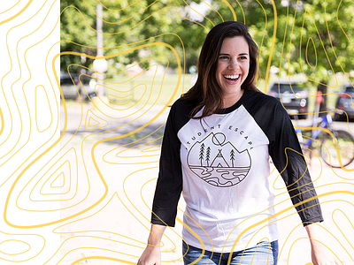 Student Escape 2018 // Baseball Tee apparel baseball camp logo shirt student escape summer tee topography