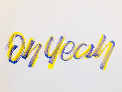 Oh Yeah crayola lettering type