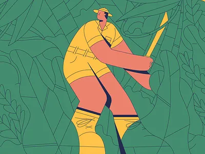 Jungle 2d animation character design design illustration illustrator motion design motion graphics storyboard style frame