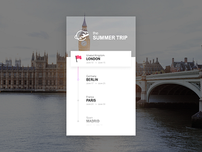 Daily UI #079 dailyui itinerary route travel trip ui