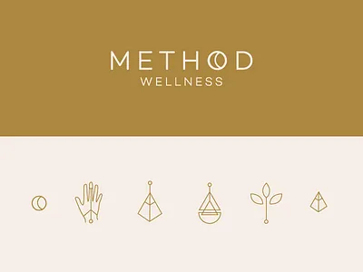 Method Icon Set growth healing henna sauna wellness