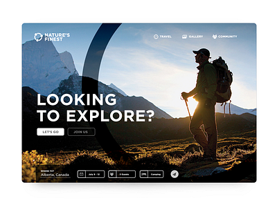 Nature's Finest - Homepage Concept design explore homepage nature ui ux website