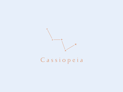 Cassiopeia Logo brand cassiopeia constellation identity logo stars typography universe