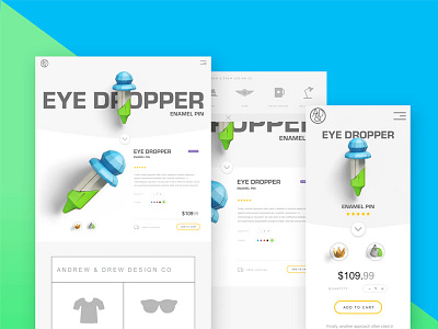 Andrew & Drew Design Co. Ecommerce Layout design co ecommerce interface layout mobile first purchase ui user experience ux web design