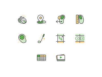 Golf Icons & Illustrations Set golf icon icon set iconography illustration