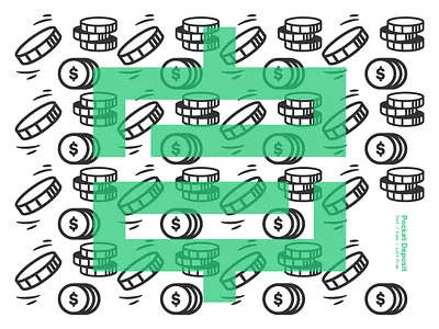 Pocket Deposit 06 brand branding cash deposit design logo money pattern pocket deposit