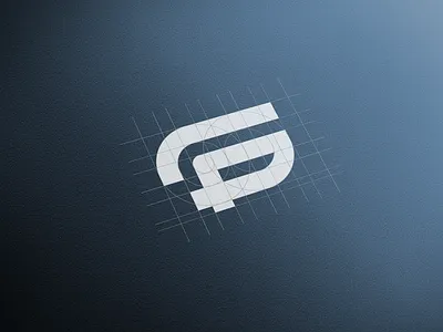 Gp g grid letters logo monogram motor p sport