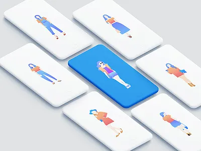 Character illustration illustrations ui