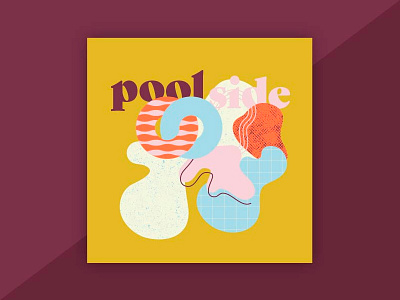 Poolside Playlist abstract album cover midcentury modern music playlist pool poolside shapes solstice spotify summer swim