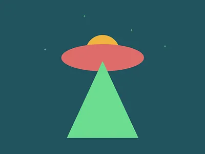 Minimalist UFO art flying object illustration illustrator minimalism minimalist ovni ufo vector vetorial
