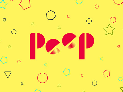 Peep sunglasses brand identity colours logo peep sunglasses shapes summer vibes