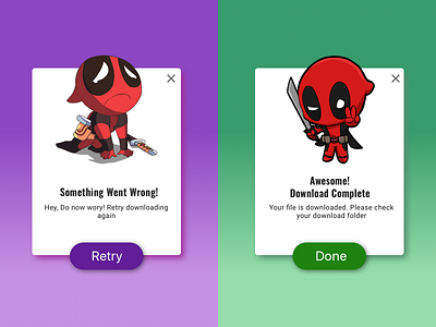 Flash Message 011 dailyui deadpool error flash flashmessage somethingwentwrong