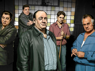 The Sopranos digital painting hbo illustration sopranos