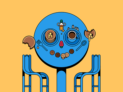 Pancake Day 2d art character color design drawing food illust illustraion vector