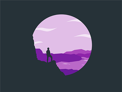 Feel Lonely character colors illustration mood silhouette skyline wind