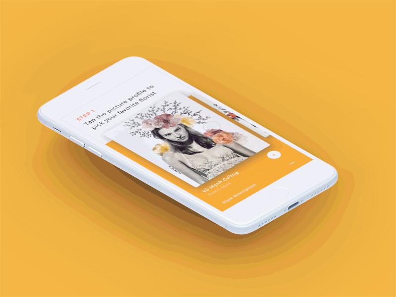 Pilosa Florist Application animation digital gif interation ui mockup principle design start up ui ux ux ui agency ux ui mockup vietnam