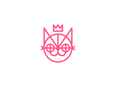 You Do For Me cat crown eye feed me icon iconography kitty line logo motif own the boss