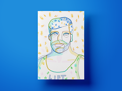 Deiwin colors cx freddy gift handdrawing illustration lineart lines music portrait poster salemove