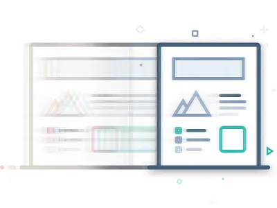 Page Duplication clone duplicate illustration layout line