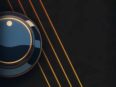 Knob idea for Piano UI 3d audio blender dark gold knob piano render ui