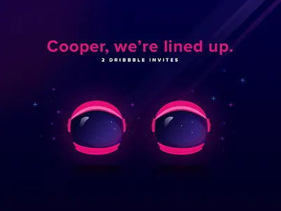 2 Dribbble Invites dribbbleinvites invites space spacehelmet