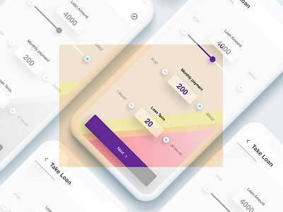 Finance App app colors colours concept design interface mobile money ui ux warm