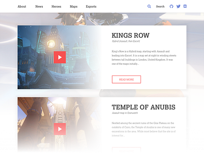 Overwatch Stage Cards card design gaming minimalist navigation overwatch sketch ui