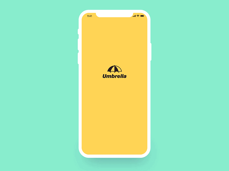 Umbrella App (Animation) mobile motion ui umbrella ux weather app