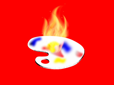 Burn Your Fire For No Witness art artist colors fire illustration paint painting palette passion vectors