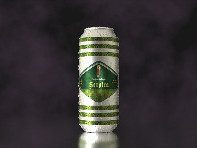 Beer can 3d beer c4d can cinema4d droplets fresh lighting modelling rendering texturing