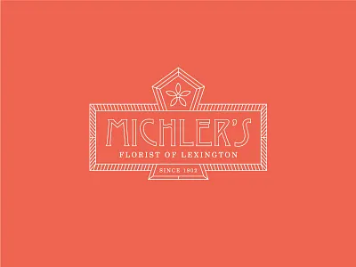 Michler's Florist florist flower icon kentucky lexington line logo michlers minimal