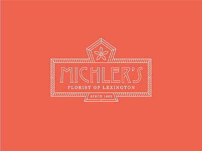 Michler's Florist florist flower icon kentucky lexington line logo michlers minimal