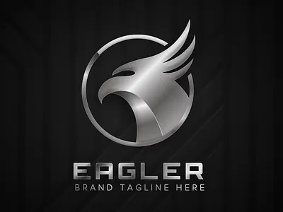 Metallic Eagle Logo animal bird creative eagle iconic logo metallic