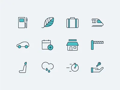 travel & vehicle iconography calendar car gas icons illustrator rental store train travel vector vehicle