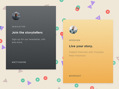 Ui Single Article Card --Confetti canon cards confetti design gradient ui ux wip