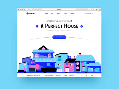 Property Trading Website character flat house illustration interaction design landing page minimalistic mobile app typography ui web