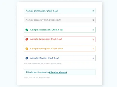 Bootstrap 4 alerts redesign alerts bootstrap 4 feedback message ui