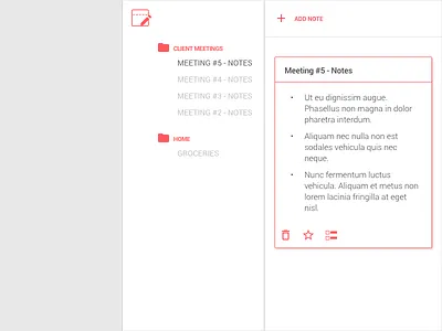 DailyUI - 065 - Notes Widget 065 dailyui notes