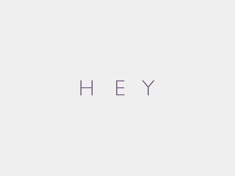 H E Y / B Y E bye colour hey motion shape test