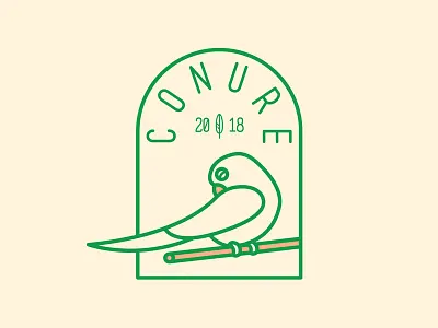 Birbo the Conure bird conure graphic green icon illustration logo type typography vector